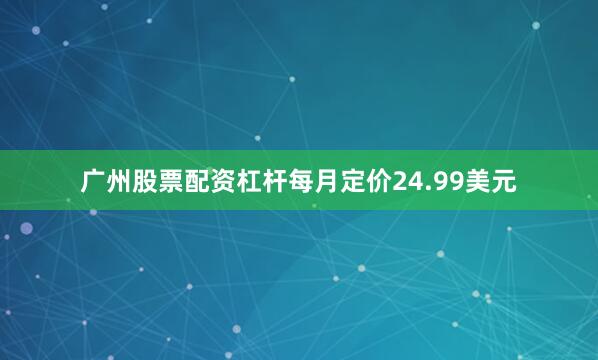 广州股票配资杠杆每月定价24.99美元